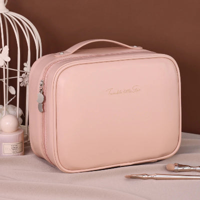 Trousse maquillage - OrganizeBeauty - Rangement innovant - Couleur rose - fermée