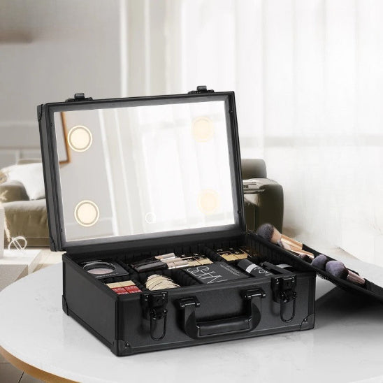 mallette maquillage led pro petite taille ouverte