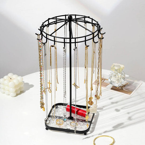 Bijoux-rangement-support-rotatif-rangement-innovant-noir
