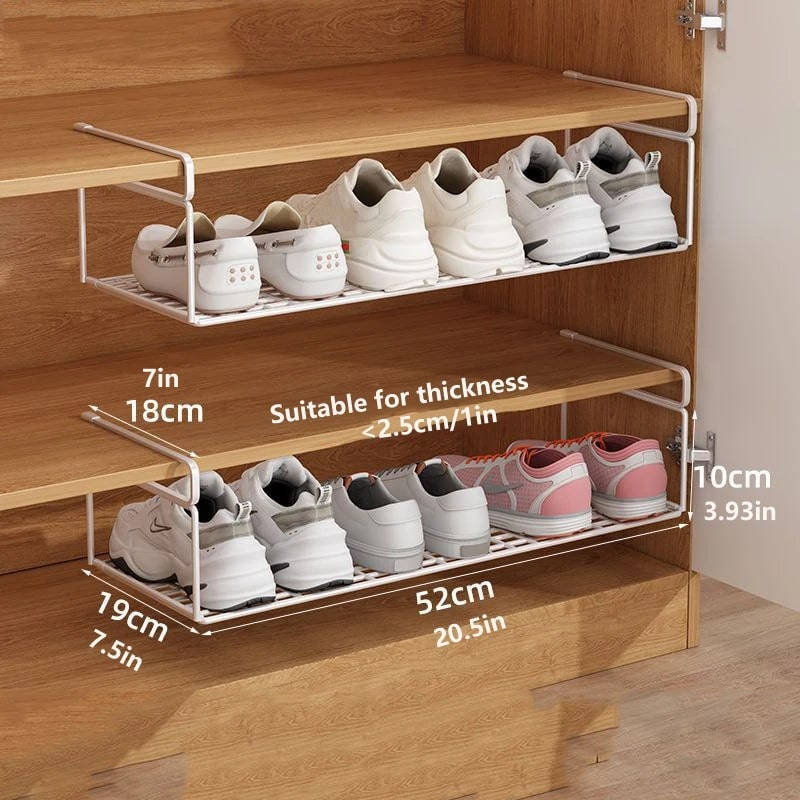 Etagère-chaussure-suspendue-rangement-innovant-blanc-taille-large-deux-pièce