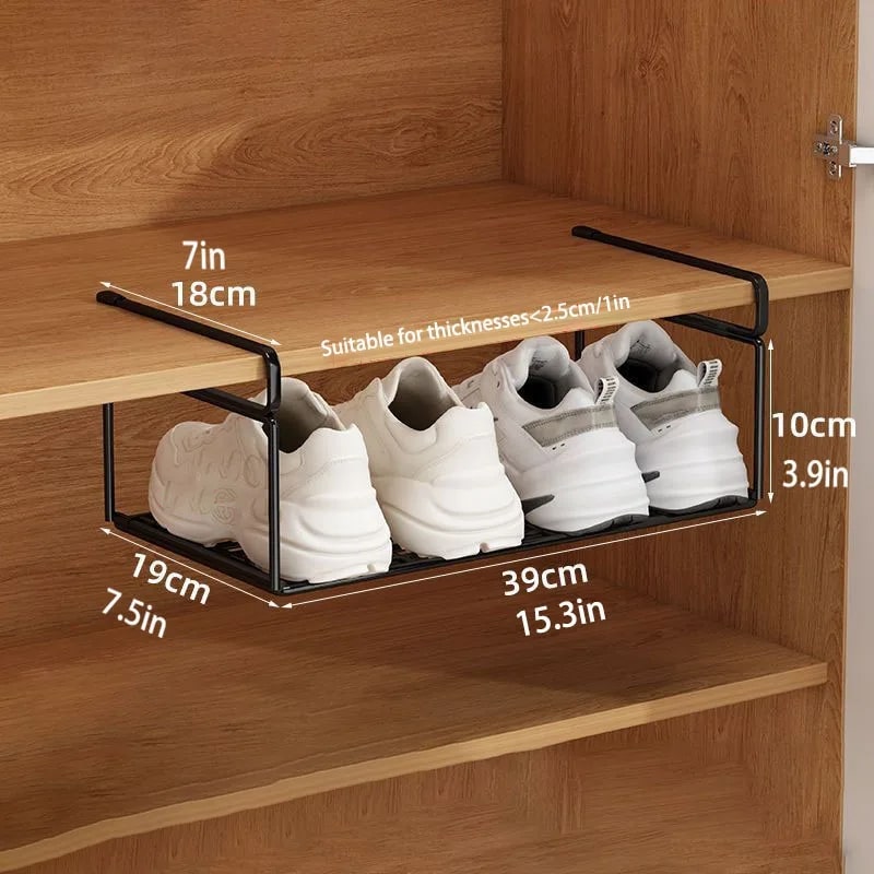 Etagère-chaussure-suspendue-rangement-innovant-noir-taille-médium-une-pièce