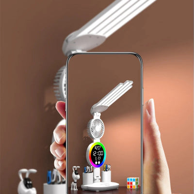 Lampes de bureau blanc photographiée par smartphone