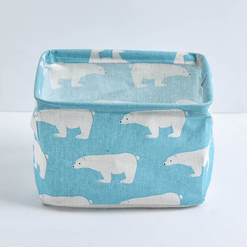 Panier-rangement-pliable-multifonctionnel-rangement-innovant-motifs-ours-polaire
