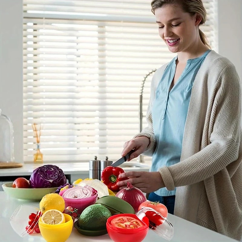 Rangement Cuisine - Boîte de Conservation Alimentaire VeggieKeeper™ - Citron - Rangement Innovant