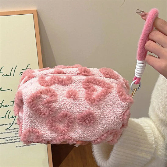 Trousse maquillage - Élégance Nori - Rose claire - rangement innovant