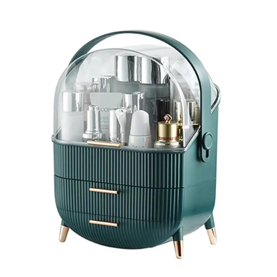 organisateur de maquillage vert rangement innovant