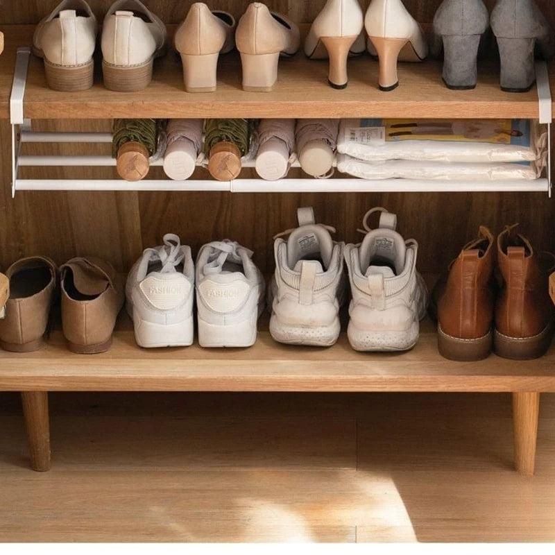 ĂtagĂšre-chaussure-suspendue-extensible-rangement-innovant-contenant-parapluies