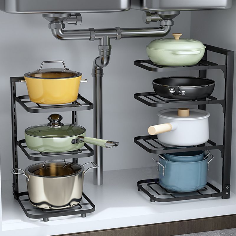 Étagère-cuisine-à-casseroles-rangement-innovant-noir-deux-modèles