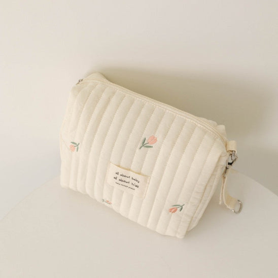 Trousse de toilette bébé - Complète et Pratique - rangement innovant - tulipes