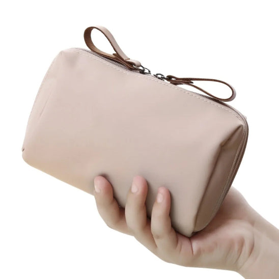 Trousse maquillage - Élégante - Rangement innovant - kaki