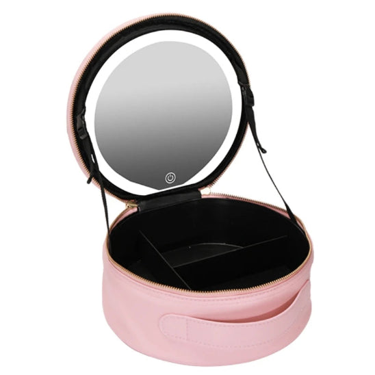 trousse de maquillage led nori rose petite taille