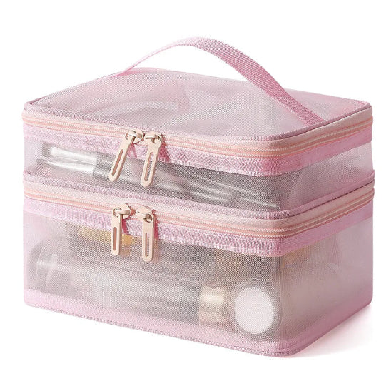 Trousse maquillage - Élégance - rose - rangement innovant