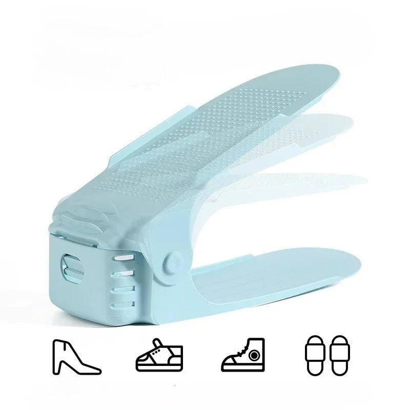 Range-chaussures-réglable-rangement-innovant-montrant-mécanisme-de-réglage-hauteur