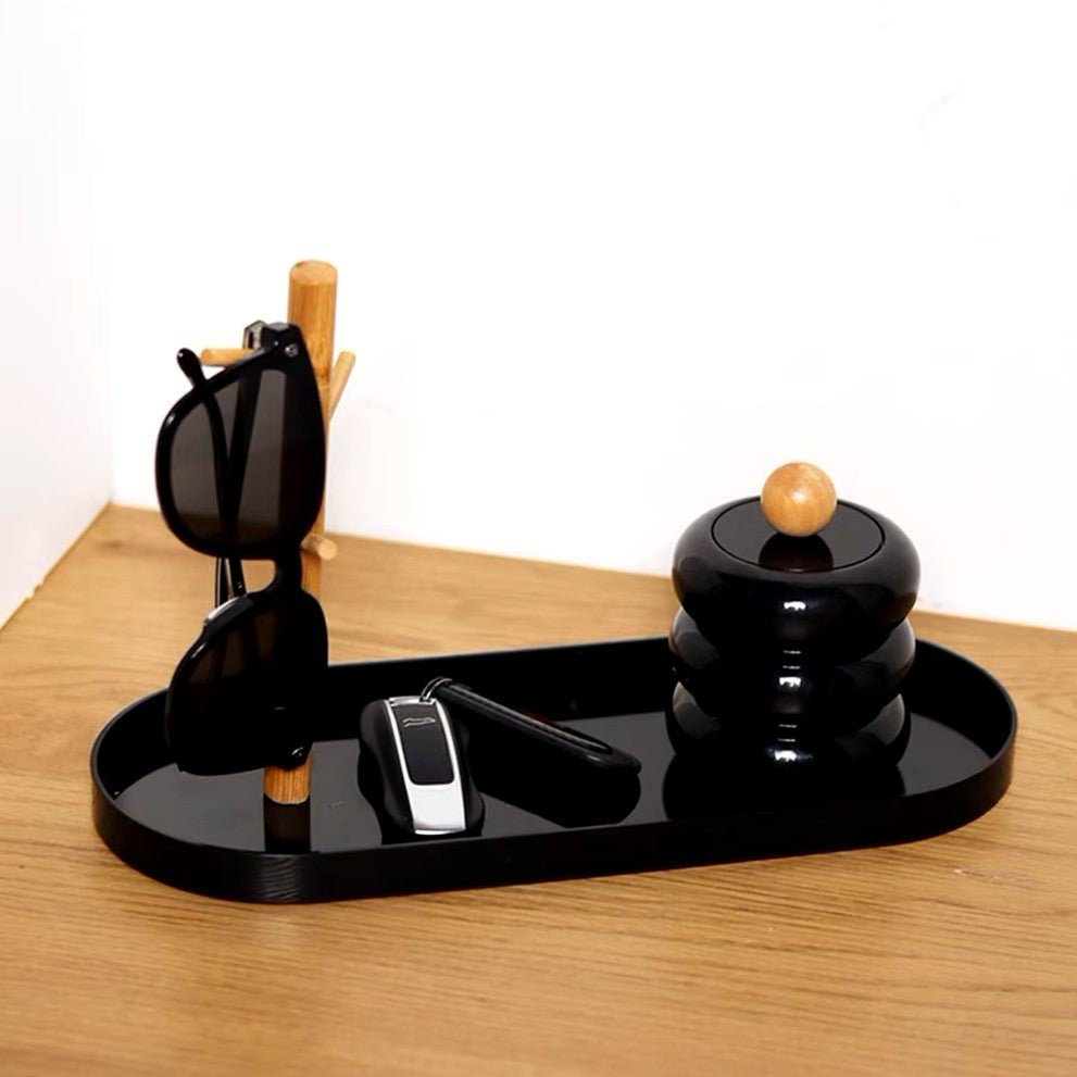 Rangement Bijoux - Et Clé - BranchOvalTray™ - Noir - Oval/Noir - Rangement Innovant