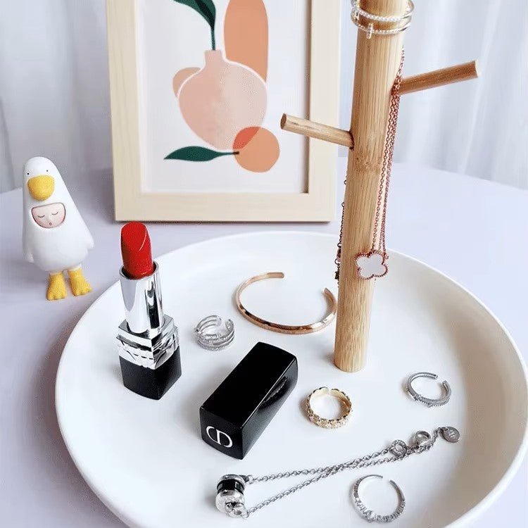 Rangement Bijoux - Et Clé - BranchRoundTray™ - Blanc - Rond/Blanc - Rangement Innovant