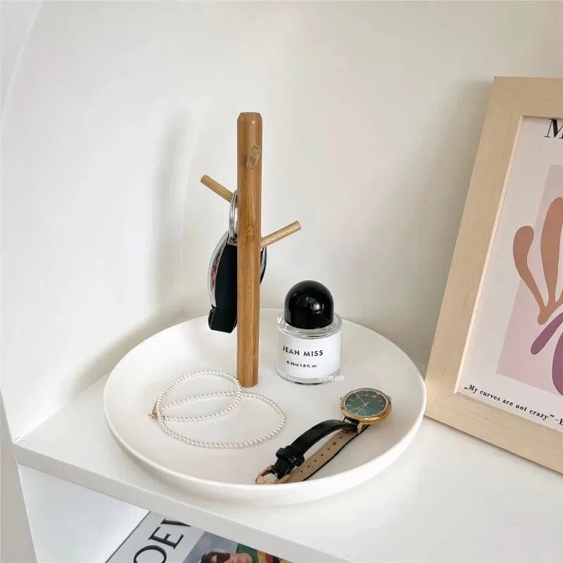 Rangement Bijoux - Et Clé - BranchRoundTray™ - Blanc - Rond/Blanc - Rangement Innovant