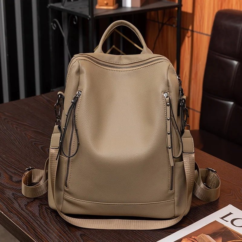 SAC A DOS FEMME - Polyvalent - Kaki - Rangement Innovant