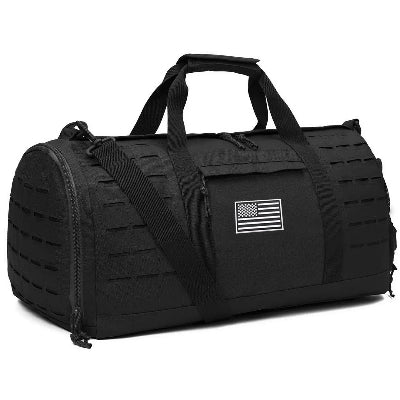 Sac de Sport Homme - Militaire - Noir - Rangement Innovant