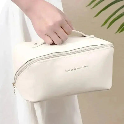 Trousse de Toilette Femme blanc fermée Pratique Rangement Innovant