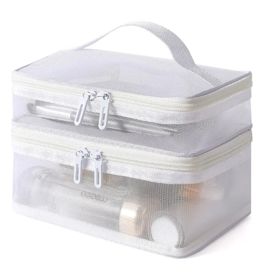 Trousse maquillage - Élégance - blanc - rangement innovant