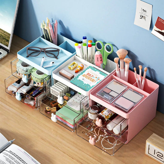 Organisateur de bureau Premium plusieurs couleurs remplis fournitures scolaires