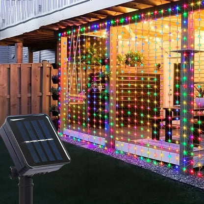 Guirlande solaire Écolight lumière multicolore décoration terrasse