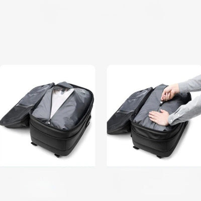 sac de voyage a dos compressible sous vide avec pompe fermeture éclair pratique compartiment compressif