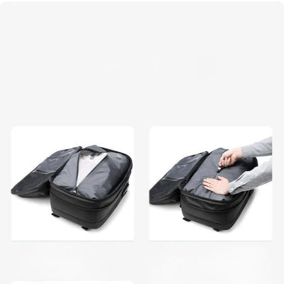 Sac a dos compressible sous vide avec pompe fermeture compartiment compressif