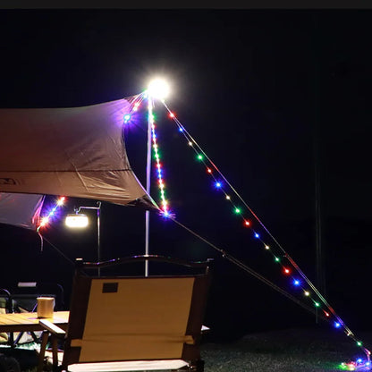 Guirlande lumineuse Design Ambiance lumière chaude allumée décoration tente camping