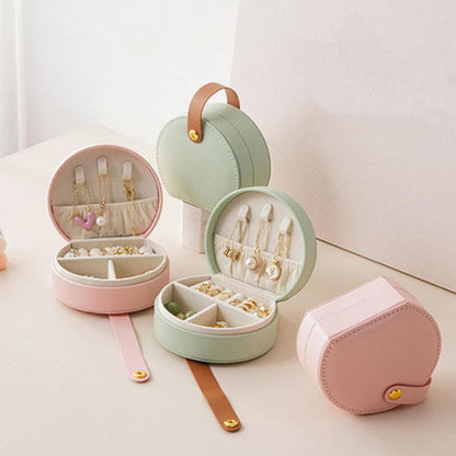 Boite-a-bijoux-élégante-rangement-innovant-vert-et-rose-pâle