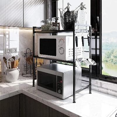 ETAGERE EXTENSIBLE CUISINE posée sur plancher cuisine