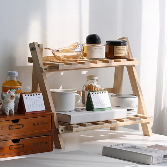 Etagere bureau  WorkSpace Design posé sur bureau côté meuble avec tiroirs