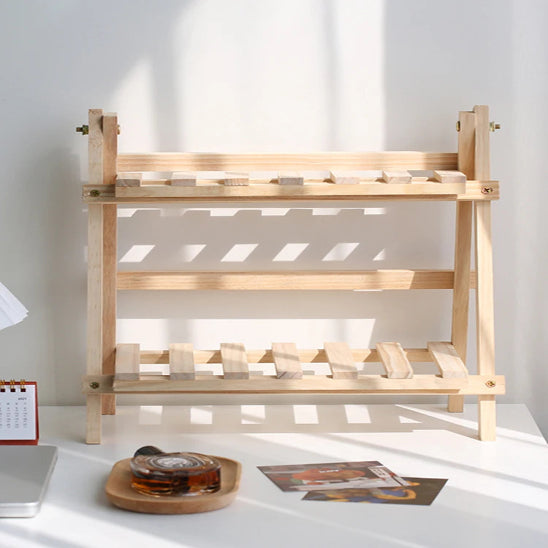 Etagere bureau  WorkSpace Design posé sur bureau côté ordinateur fermé