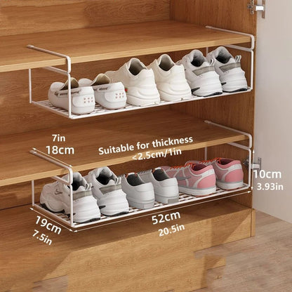 Etagère-chaussure-suspendue-rangement-innovant-blanc-taille-large-deux-pièce