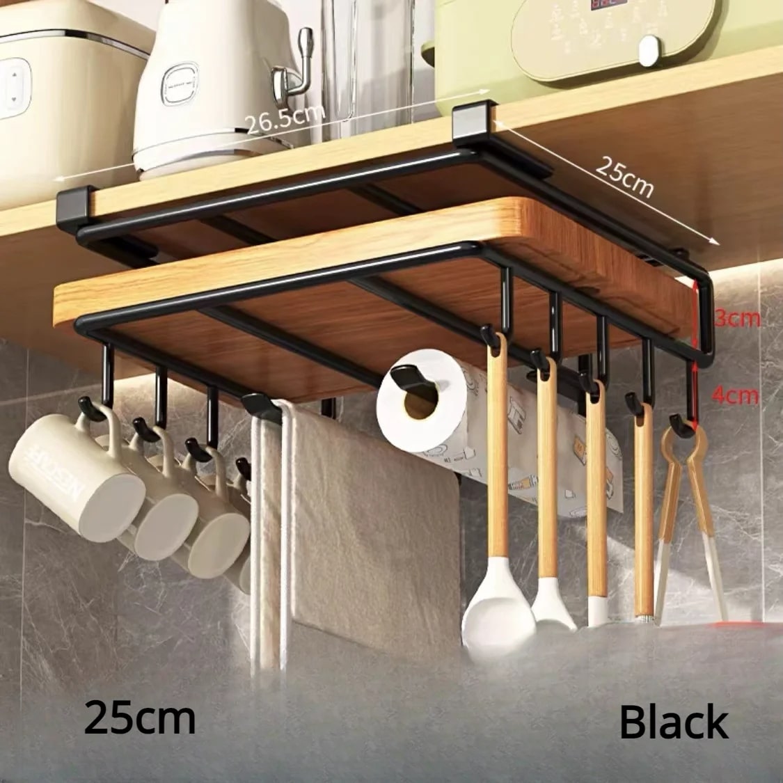 Étagère-de-rangement-innovant-noir-taille-M-style-quatre