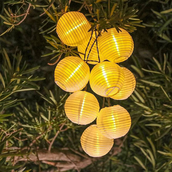 Guirlande ÉcoLumière lumière chaude allumée suspendue décoration arbre sapin jardin