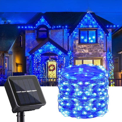 Guirlande lumineuse extérieur MagiGarden lumière bleue décoration façade maison
