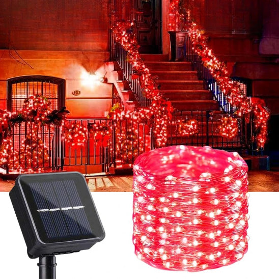Guirlande lumineuse extérieur MagiGarden lumière rouge décoration entrée maison