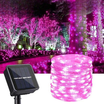 Guirlande lumineuse extérieur MagiGarden lumière rose  décoration arbres jardin