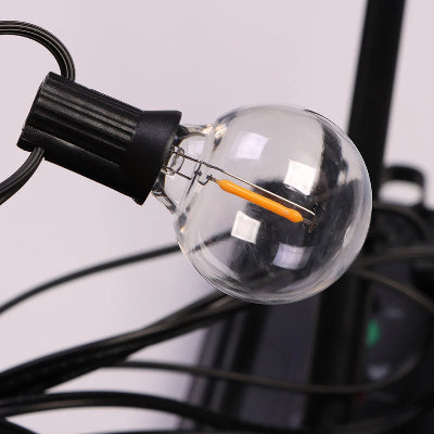 Guirlande solaire ampoule fixée douille