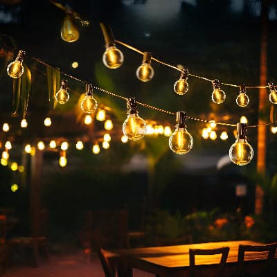 Guirlande solaire décoration nocturne terrasse