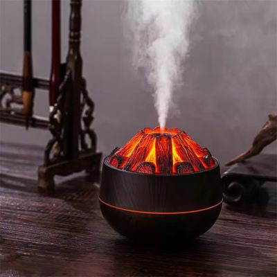 Humidificateur d air  AirPur noir posé sur le parquet