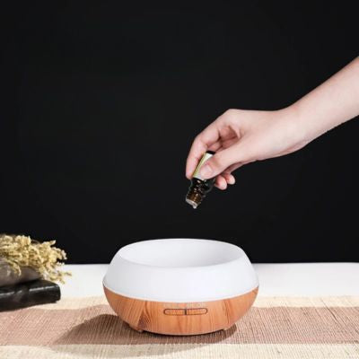 Humidificateur d air  Design élégant marron reçoit huile essentielle