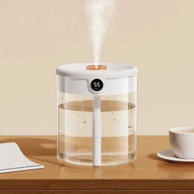 Humidificateur d air  Transparent posé sur bureau