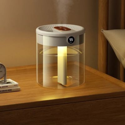 Humidificateur d air  Transparent posé sur un bureau