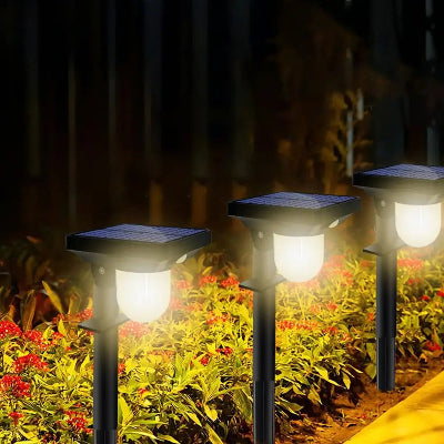 Lampe détecteur de mouvement exterieur solaire  EcoSécurité plusieurs allumées allée jardin