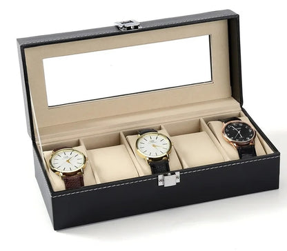 Rangement Bijoux - Boîte à Montre - 5 Unités Noir Velours Crème - Rangement Innovant