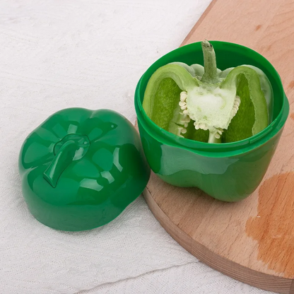 Rangement Cuisine - Boîte de Conservation Alimentaire - VeggieKeeper™ - Poivron - Rangement Innovant