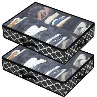 Rangement chaussures sous lit  Anti-Poussière noir