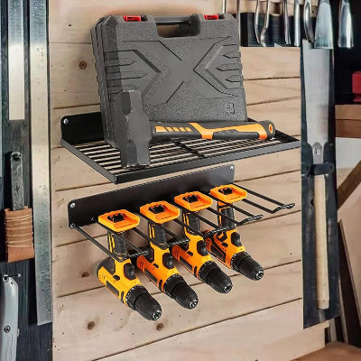 Rangement pour garage  Optimal type A et type B fixés au panneau en bois